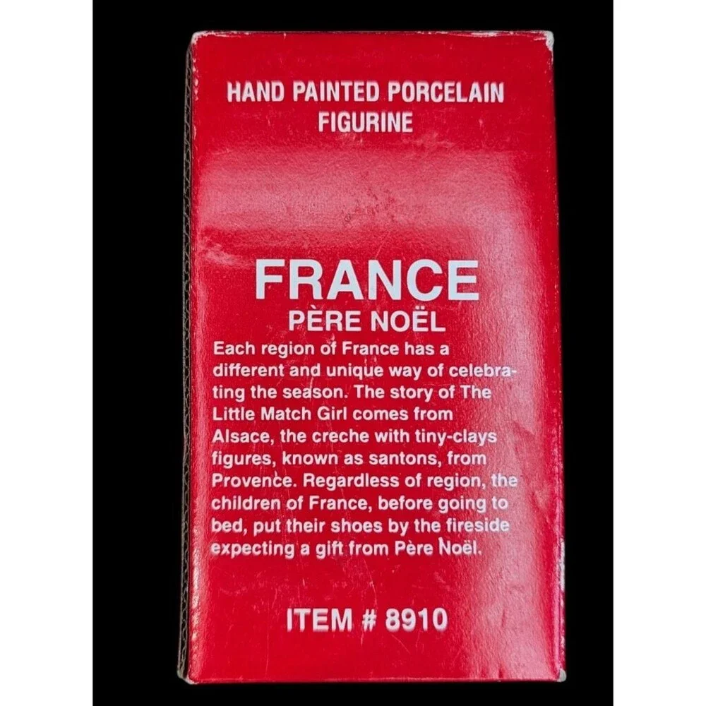 Santa's of the Nations France Pere Noel Porcelain Figurine NIB Item 8910 NOS